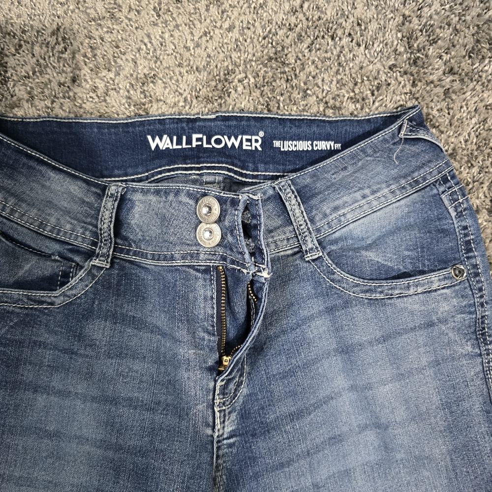 Wallflower Women's Blue Curvy Fit Jeans